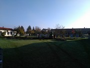 Stavba opěrné zdi u zahrady školy 2017